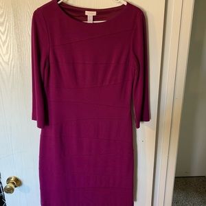 Chico’s Women’s Pink Fuchsia 3/4 sleeve dress 6